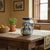 Turkish Handmade Ceramic Pitcher (20cm) – Blue Arches & Colorful Spring Florals – Wide Mouth Jug For Sale - Image 3 of 11