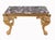 Classy Italian baroque gilt console table Hand carved base very detailed and elegant with lions paw feet Other details...