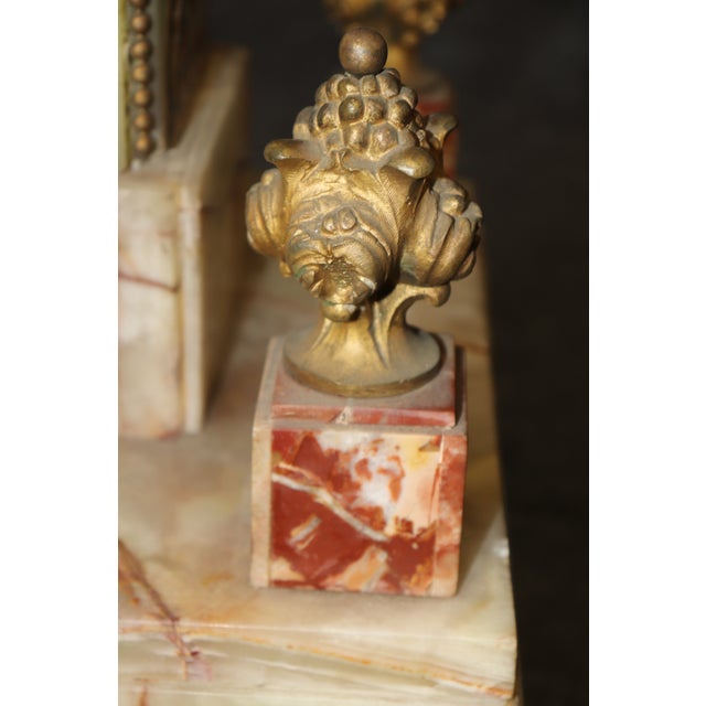 Gemstone 19th C French Onyx and French Empire Champleve Pedestal For Sale - Image 7 of 10