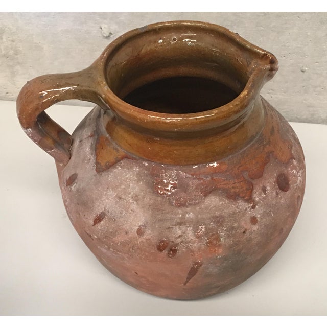 About 19th century Spanish stoneware terracotta jug or pot with handle. Details OF THE PERIOD Baroque PLACE OF ORIGIN...