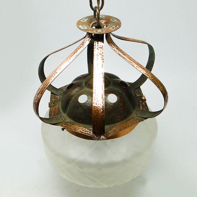20th Century Glass Pendant Lamp, Austro-Hungary, 1890s For Sale - Image 6 of 18