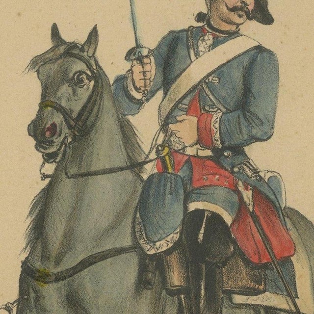 José Rubio Y Villegas, Sabre Officers, 1861, Lithograph For Sale - Image 4 of 12