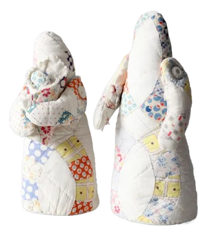 Vintage Quilted Folk Art Dolls