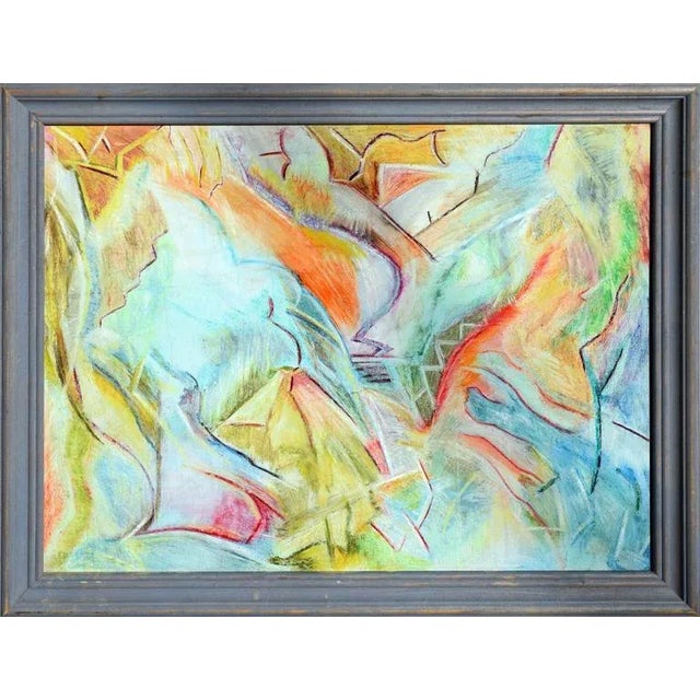 "Berkeley Hills" Contemporary Abstract Oil Painting by JP Tipton. Sr., Framed For Sale