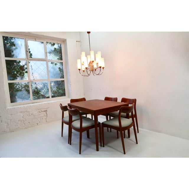 Mid-Century Teak Chandelier, 1960s For Sale - Image 4 of 14
