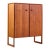 Jens Risom Mid Century Walnut Sled Leg Armoire Cabinet For Sale