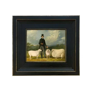 Three Sheep Framed Oil Painting Reproduction Print on Canvas