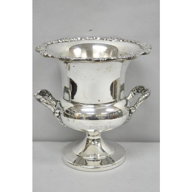 Vintage Victorian Silver Plated Trophy Cup Urn Champagne Chiller Bar Ice Bucket For Sale - Image 16 of 17