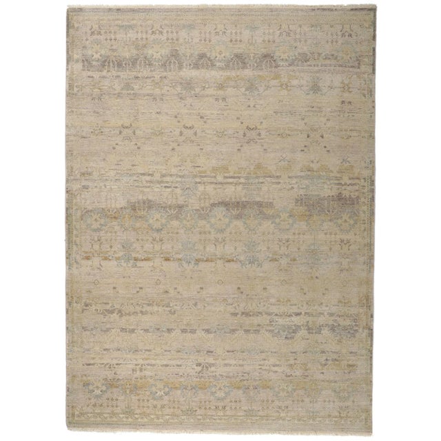 Modern Distressed Rug With Vintage Style, 08'10 X 12'02 For Sale - Image 9 of 9