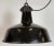 Paint Industrial Black Enamel Factory Lamp with Cast Iron Top from Elektrosvit, 1950s For Sale - Image 7 of 18