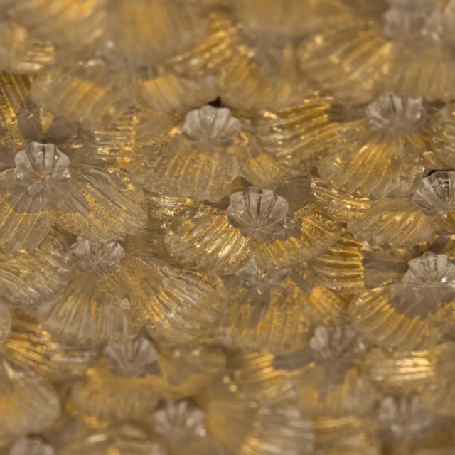 Metal Flower Wall Lights attributed to Barovier & Toso, 1990s, Set of 2 For Sale - Image 7 of 18