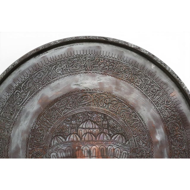 Hammer Engraved Copper Table Tray, 1930s For Sale - Image 15 of 18