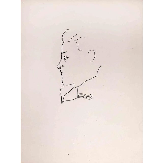 Jean Cocteau, Portrait de Jean Desbordes, Lithograph, 1929 For Sale - Image 4 of 4