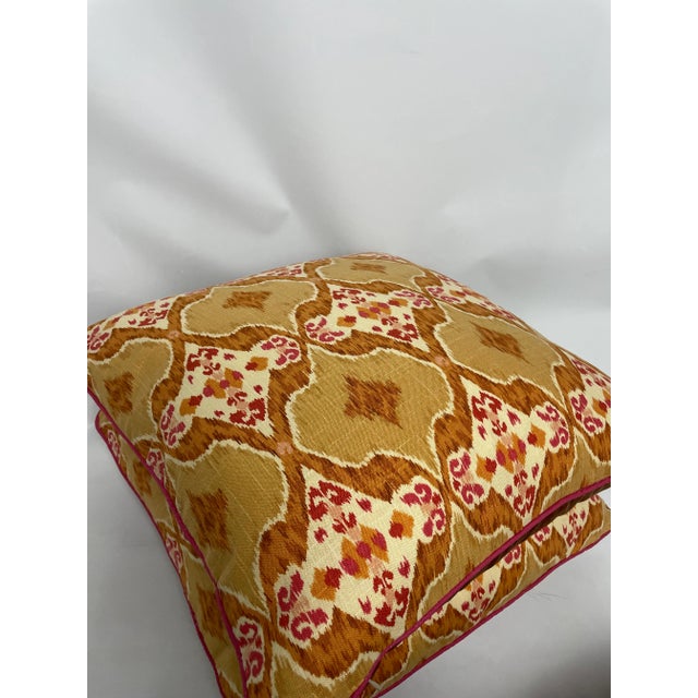 Fabricut Ikat Esc Brown Pillows - Pair For Sale - Image 10 of 13