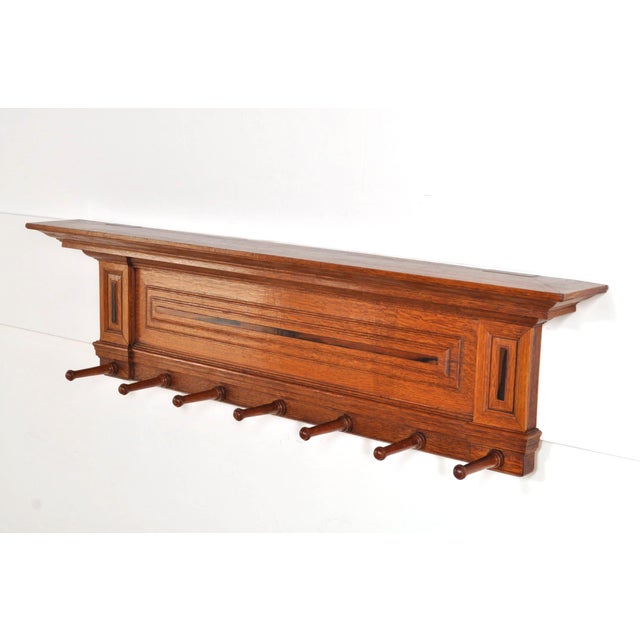 Antique Coat Rack in Oak, 1890s For Sale - Image 10 of 13