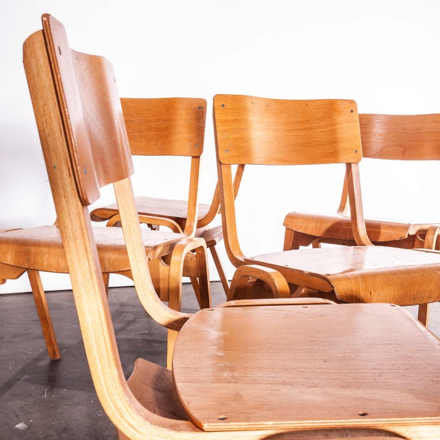 Stacking Dining Chairs by Stafford for Tecta, 1950s, Set of 4 For Sale - Image 6 of 11
