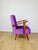 Vintage Loft Armchair in Purple Velvet, 1970 For Sale - Image 6 of 12