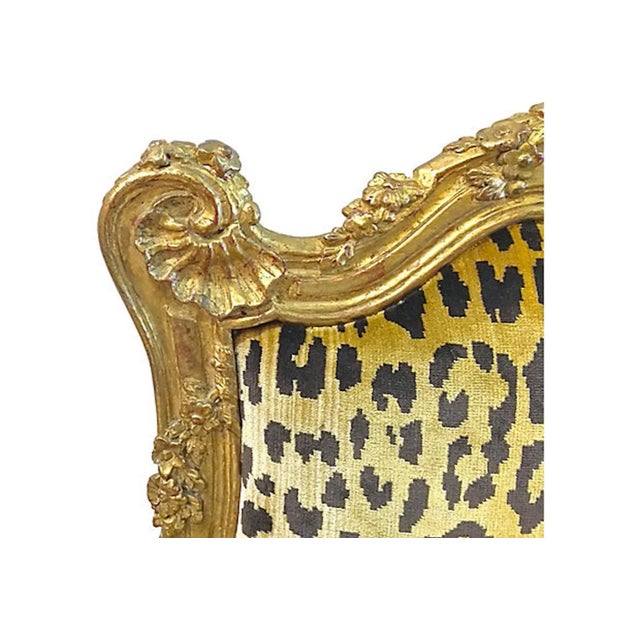 Wood 1900s Antique Rococo-Style Carved Giltwood Armchair For Sale - Image 7 of 13