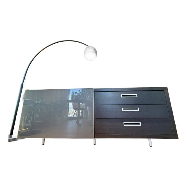 Ligne Roset Cineline Dark Gray Wood Sideboard For Sale