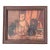 Antique Victorian Chromolithograph of Three Dogs Around a Silver Platter, Copyright 1875 by G. F. Gilman, Period Wood Frame For Sale