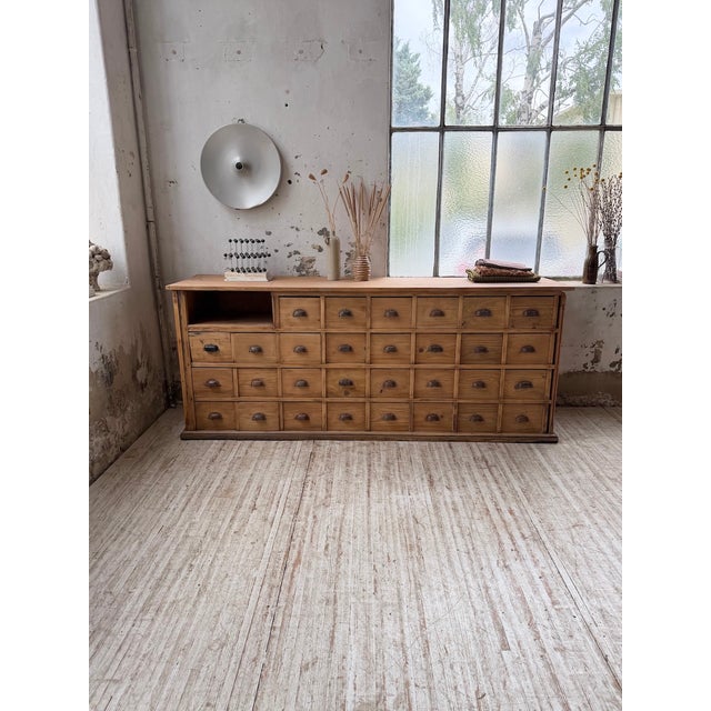 Pine Workshop Cabinet, 1950s For Sale - Image 10 of 18