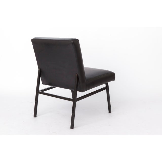 Black Vintage Lounge Chair in Black Faux Leather from Stol Kamnik, Slovenia, 1960s For Sale - Image 8 of 9