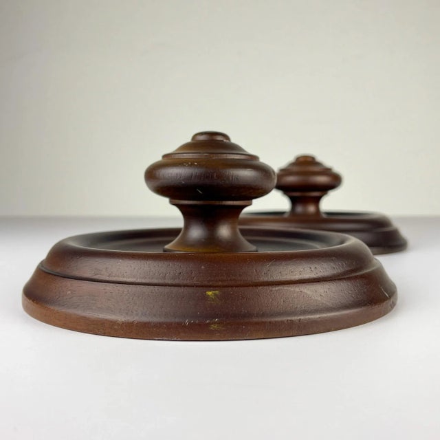 Art Deco Style Wooden Hangers, Italy, 1950s, Set of 2 For Sale - Image 12 of 16