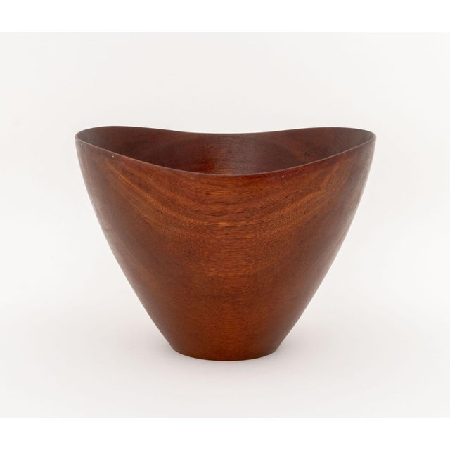Wood Ernst Henriksen Teak Salad Bowl Set, With Pair of Salad Servers For Sale - Image 7 of 10