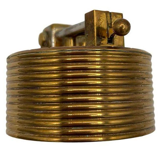 Mid-Century Modern Mid-Century "Brilux" for Dunhill Brass Lift-Arm Table Lighter, Switzerland For Sale - Image 3 of 11