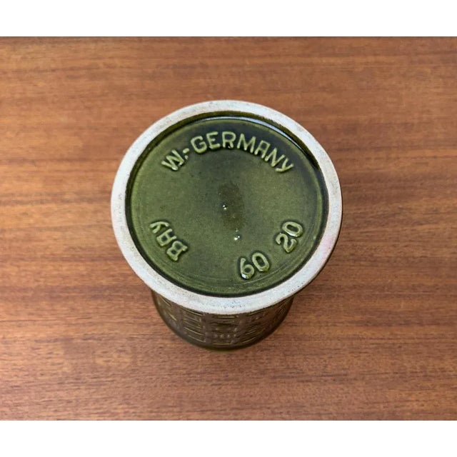 Green Vintage West German Pottery WGP Vase from Bay, 1970s For Sale - Image 8 of 12