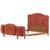 This elegant 1940's bed features a beautifully carved wooden frame with ornate detailing characteristic of its period. The...