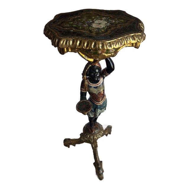 Venetian Blackamoor Table, Circa 1860-80 For Sale