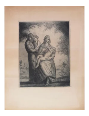 L'Enfance - Original Etching by J. Donnay - 1950s 1950s