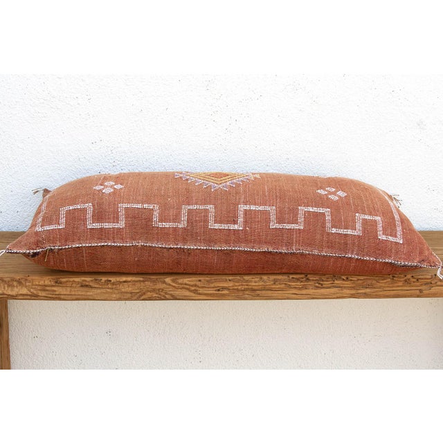 Atlas Chevron Oversized Lumbar Moroccan Pillow For Sale In Los Angeles - Image 6 of 9