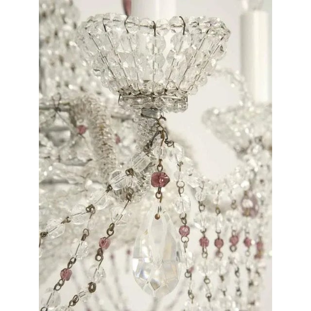 Vintage Italian Beaded Chandelier For Sale - Image 10 of 13