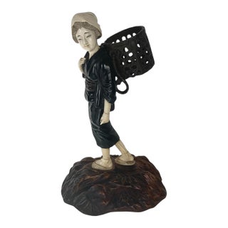 Antique Japanese Bronze Okimono Figurine, Meiji Era (1868-1912) For Sale