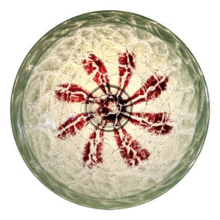 Art Deco Ikora Art Glass Bowl with Crackle Decoration by Karl Wiedemann for WMF, Germany, 1930s For Sale