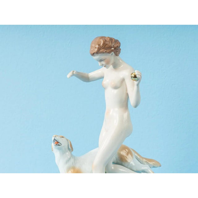Art Deco Porcelain Figure, 1930s For Sale - Image 4 of 9