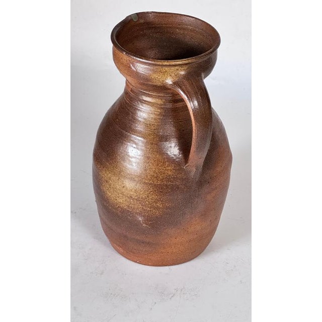 1950s French Handcrafted Studio Stoneware Pitcher, 1950s For Sale - Image 5 of 11