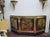 Bernhard Rohne for Mastercraft Postmodern Canted Brass & Black Lacquer "Tree of Life" Credenza Console, Circa 1980 A rare...