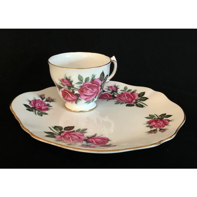 1960s Royal Vale England Rva23 Pink Roses Bone China Cup