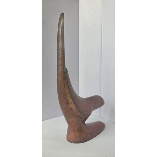 Bronze Parrot Sculpture - Detailed Tropical Bird Statue (9"h X 4"l) For Sale - Image 4 of 9