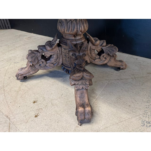 French Bleached Oak Hunting Table, 1860 For Sale - Image 10 of 12