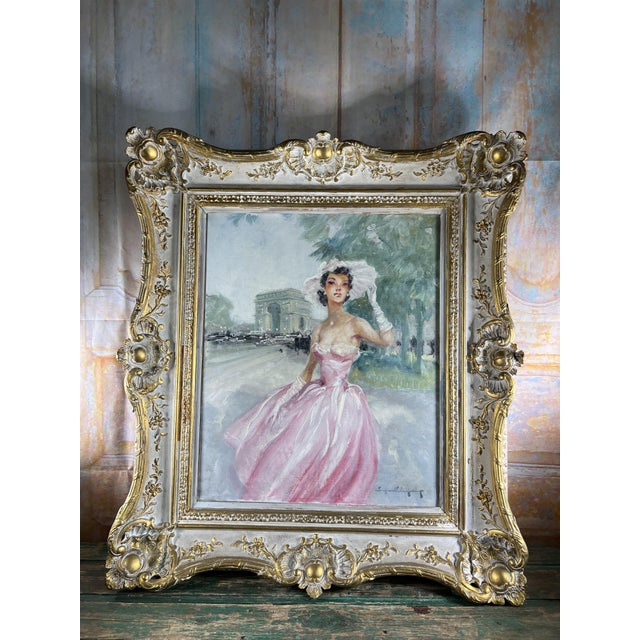 Oil on canvas, signed lower right Dimensions (without frame): 46 x 38 cm (18.1 x 15 inches) Dimensions (with frame): 66 x...