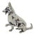 Vintage Italian Handmade Genuine Sterling Silver 925 German Shepherd Dog Figurine, Made in Tuscany (Arezzo, Italy) For Sale