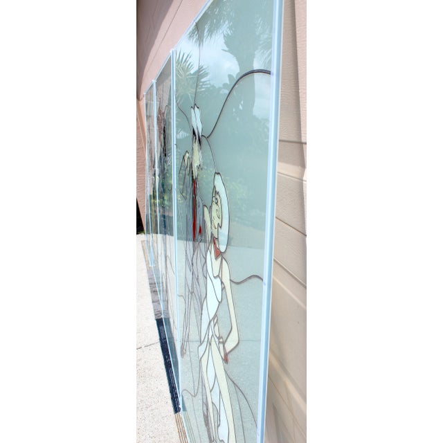 Vintage Movie-Inspired Stained Glass Style Art Panels – Marilyn Monroe, Fred Astaire, Ginger Rogers, Gene Kelly, Cyd Charisse For Sale - Image 15 of 18