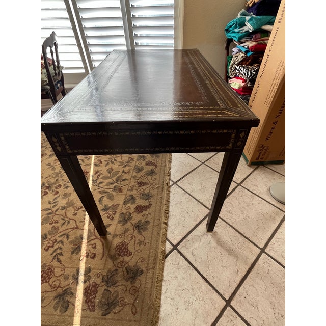 Vintage Maitland-Smith Leather Topped Writing Desk For Sale In Oklahoma City - Image 6 of 10