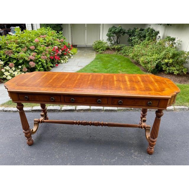 Alfonso Marina Alfonso Marina Ebanista “Georgiano” Console With Three Drawers For Sale - Image 4 of 11