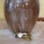 Vintage Ceramic Drip Glaze Table Lamp in Brown Studio Pottery Style With Tapered Shade For Sale - Image 15 of 18