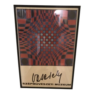 Late 20th Century Victor Vasarely Exhibition Poster For Sale